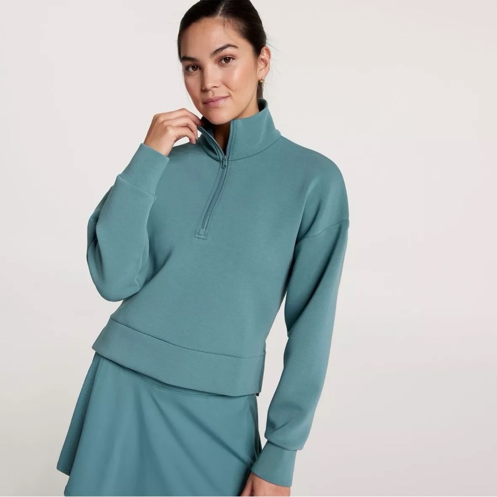 Blue quarter zip scuba
